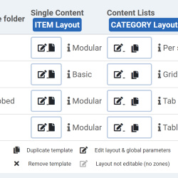 Flexicontent 4 feature : Front-end template